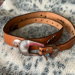 Vintage Cognac Western Belt